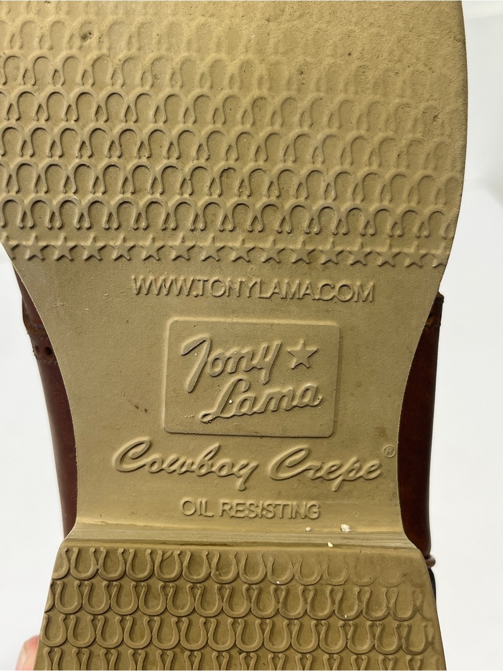 Tony Lama Two-Tone Brown and Cream Western Cowboy Boots - Picture 11 of 16